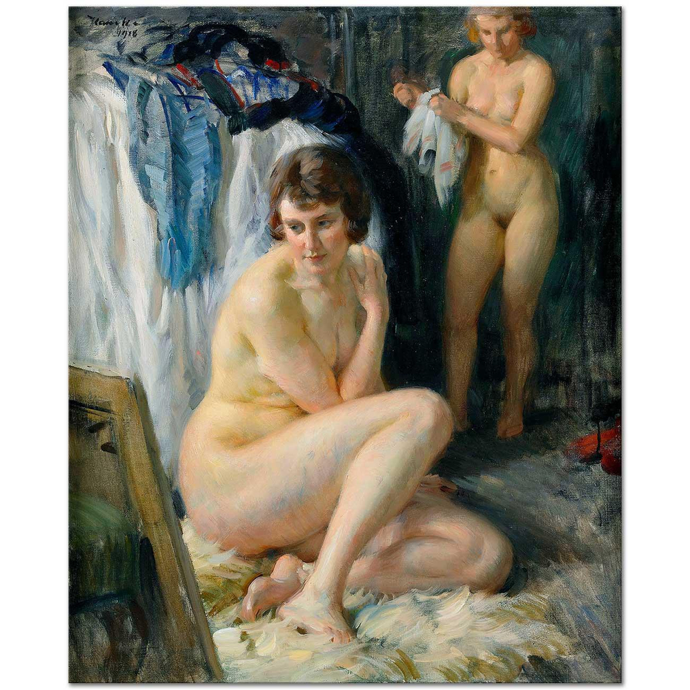 Ivar Kamke Nü Modeller Kanvas Tablo