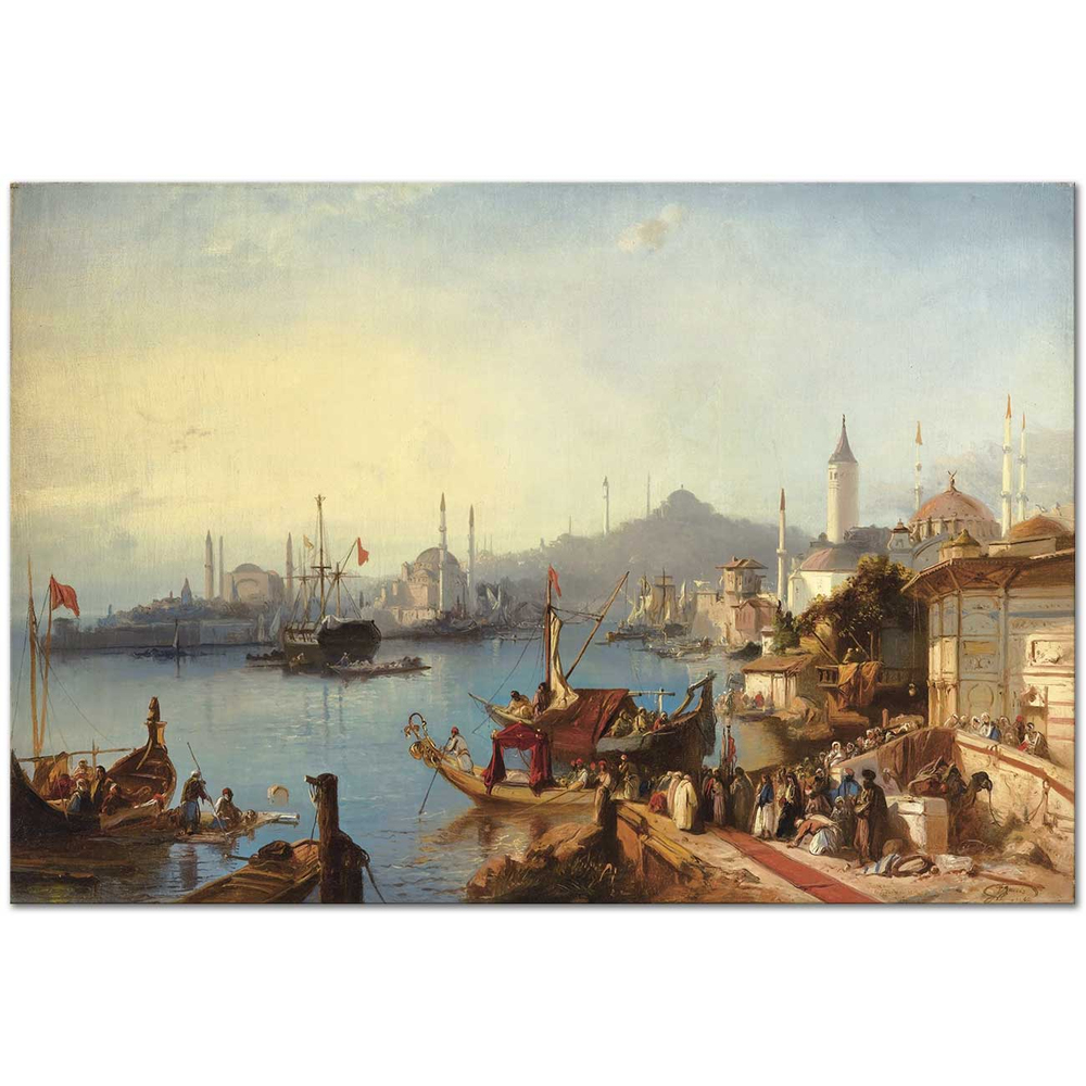 Jacob Jacobs Sultan Abdülmecit'in Nusretiye Camiine Varışı Kanvas Tablo