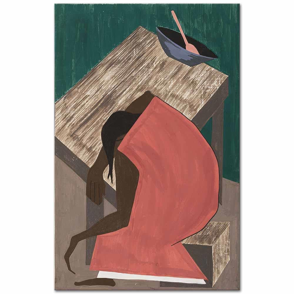 Jacob Lawrence Zencinin Molası Kanvas Tablo