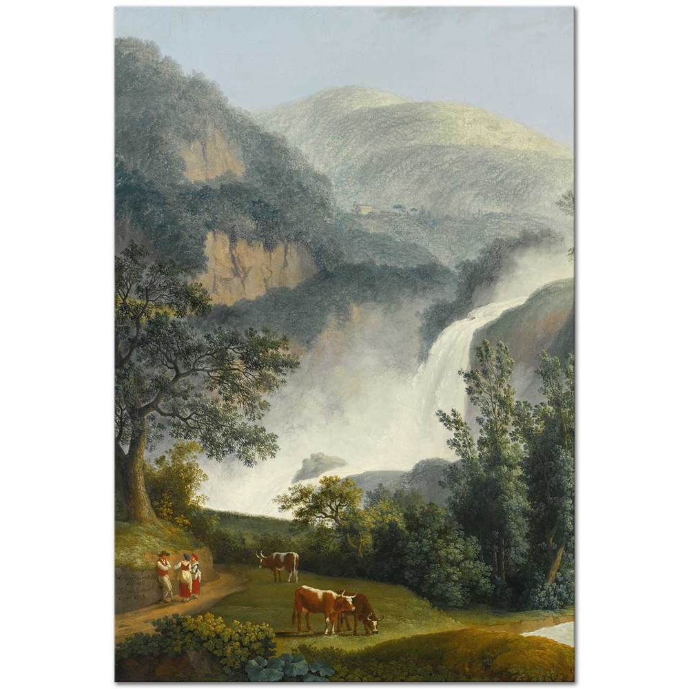 Jacob Philipp Hackert Tivoli Büyük Şelale Kanvas Tablo