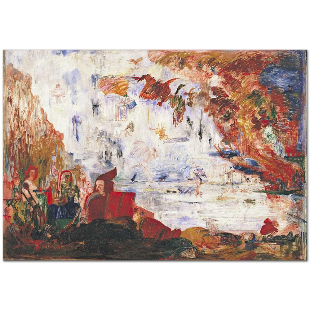 James Ensor Aziz Anthony'nin Çilesi Kanvas Tablo