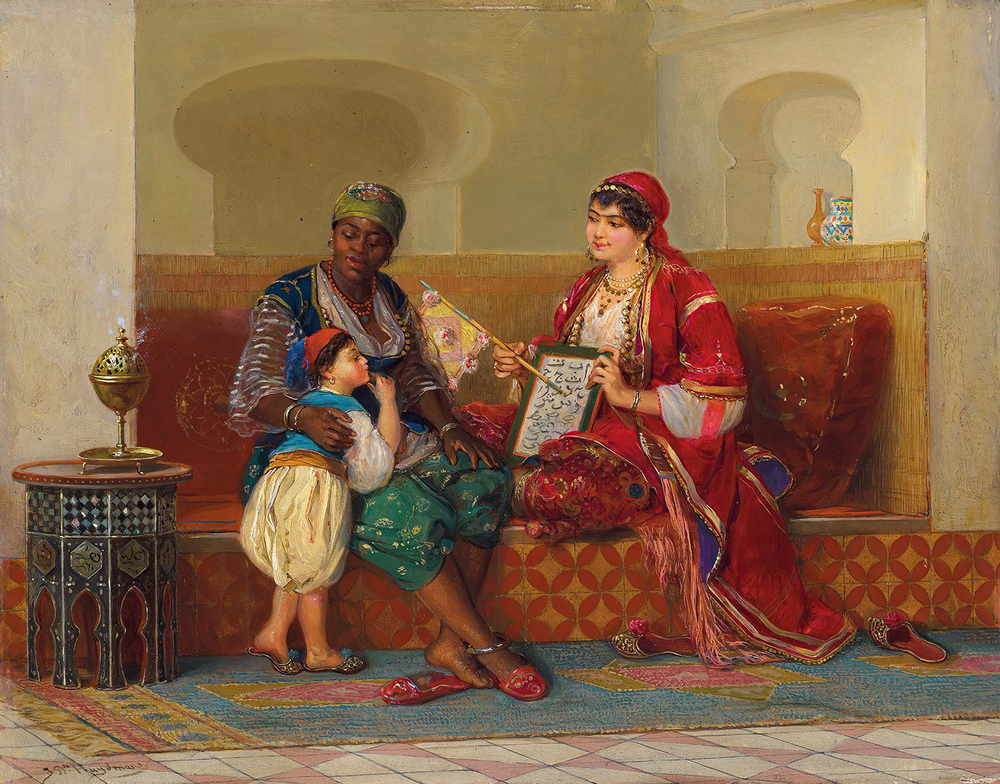 Jan Baptist Huysmans Learning To Read Art Print