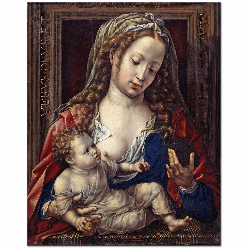 Jan Gossaert Madonna ve Çocuğu Kanvas Tablo