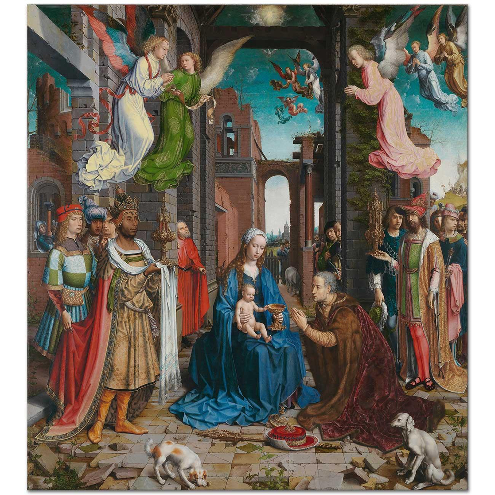 Jan Gossaert Kralların Tazimi Kanvas Tablo