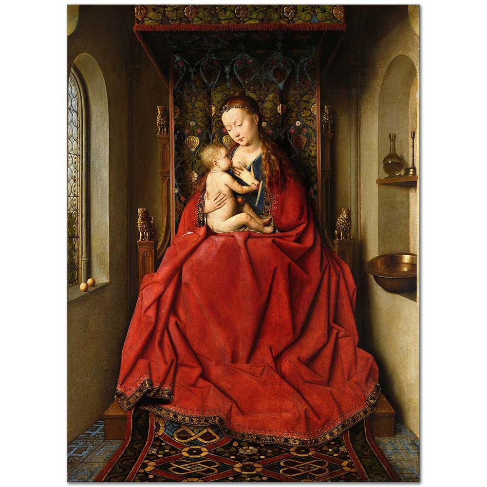 Jan van Eyck Madonna ve Çocuğu Kanvas Tablo