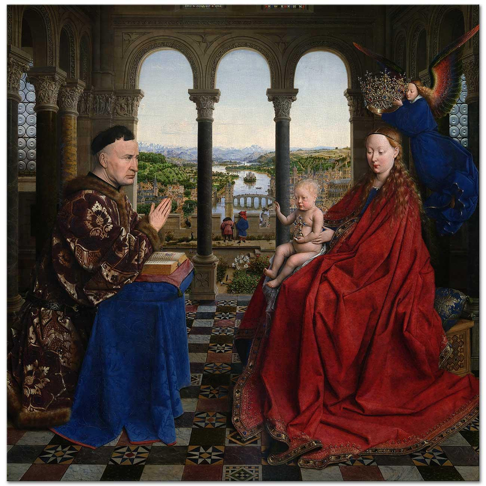 Jan van Eyck Madonna of Chancellor Rolin Art Print