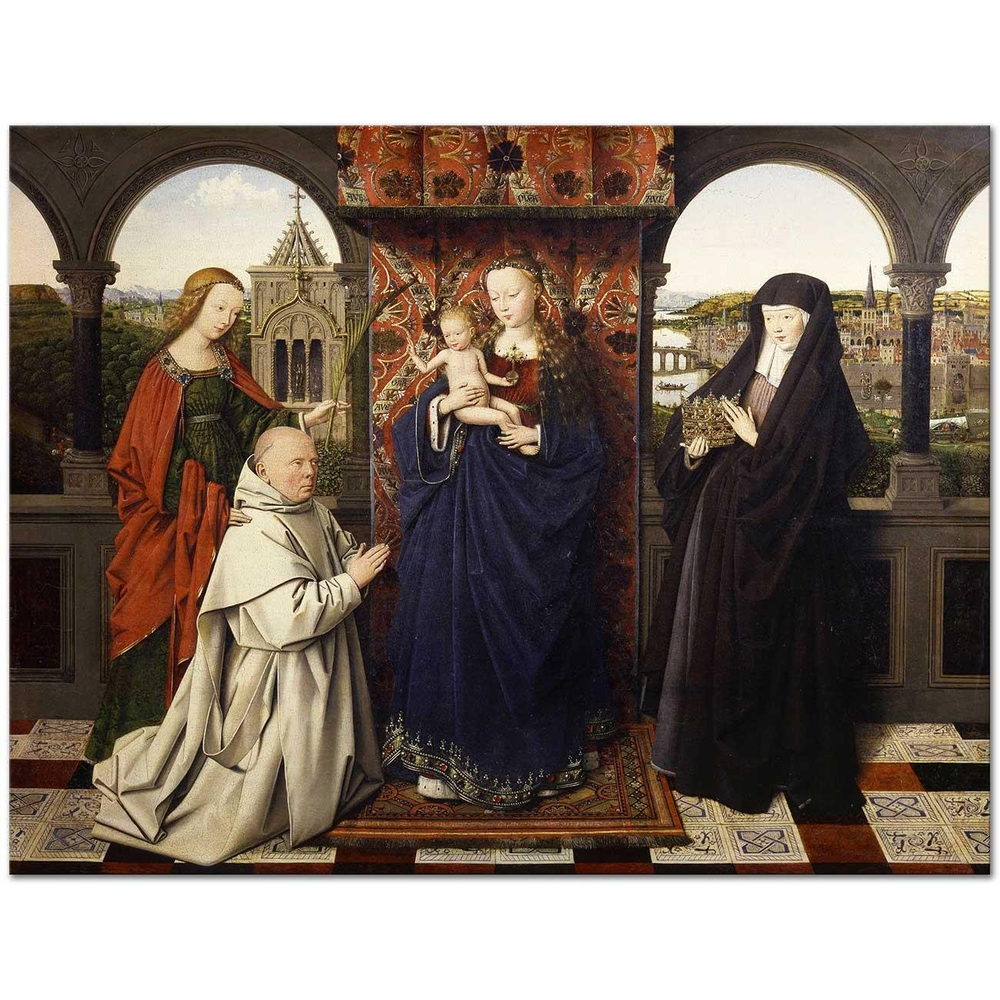 Jan van Eyck Virgin ve Çocuğu Kanvas Tablo