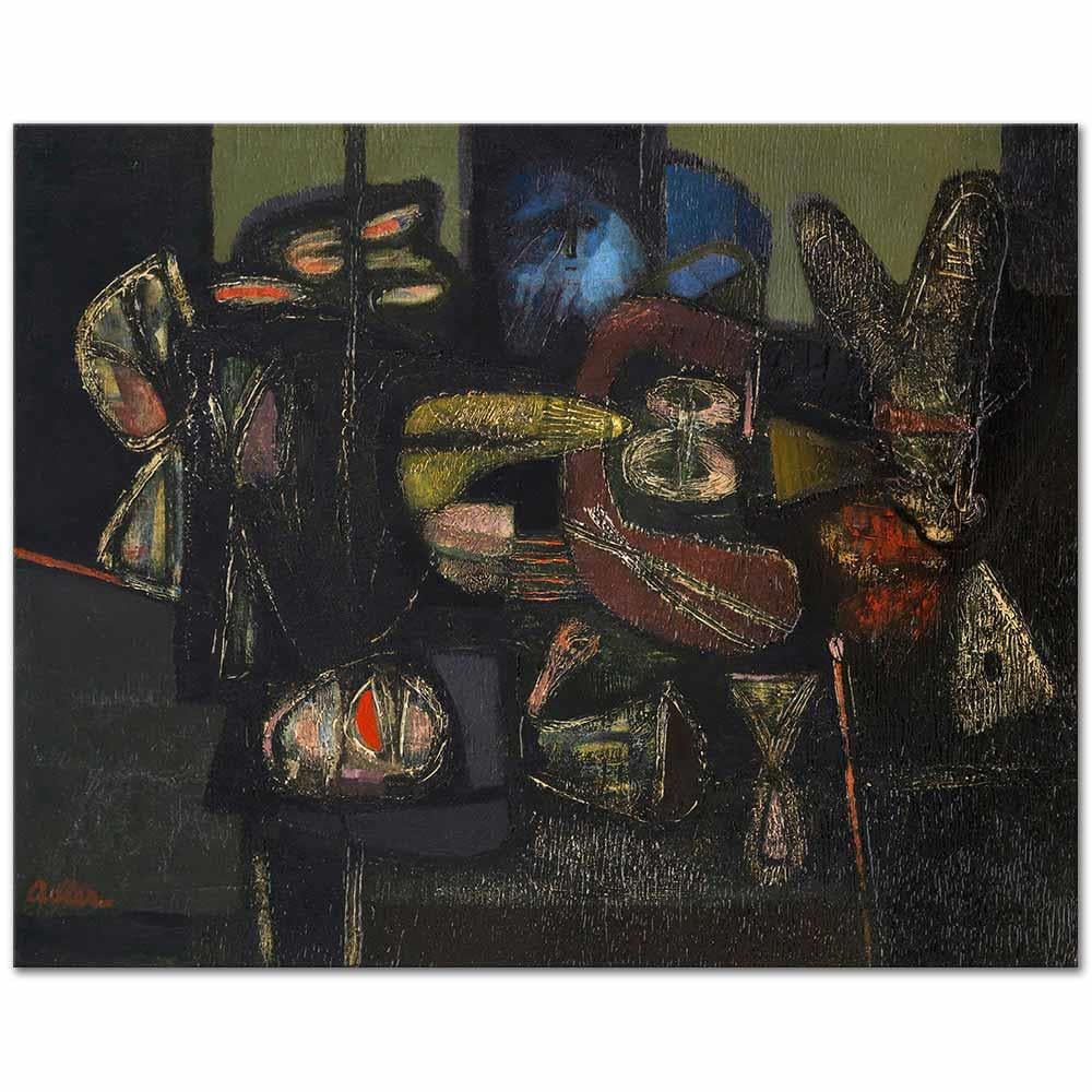 Jankel Adler Yaşlı Adam Odanın İçine Bakıyor Kanvas Tablo