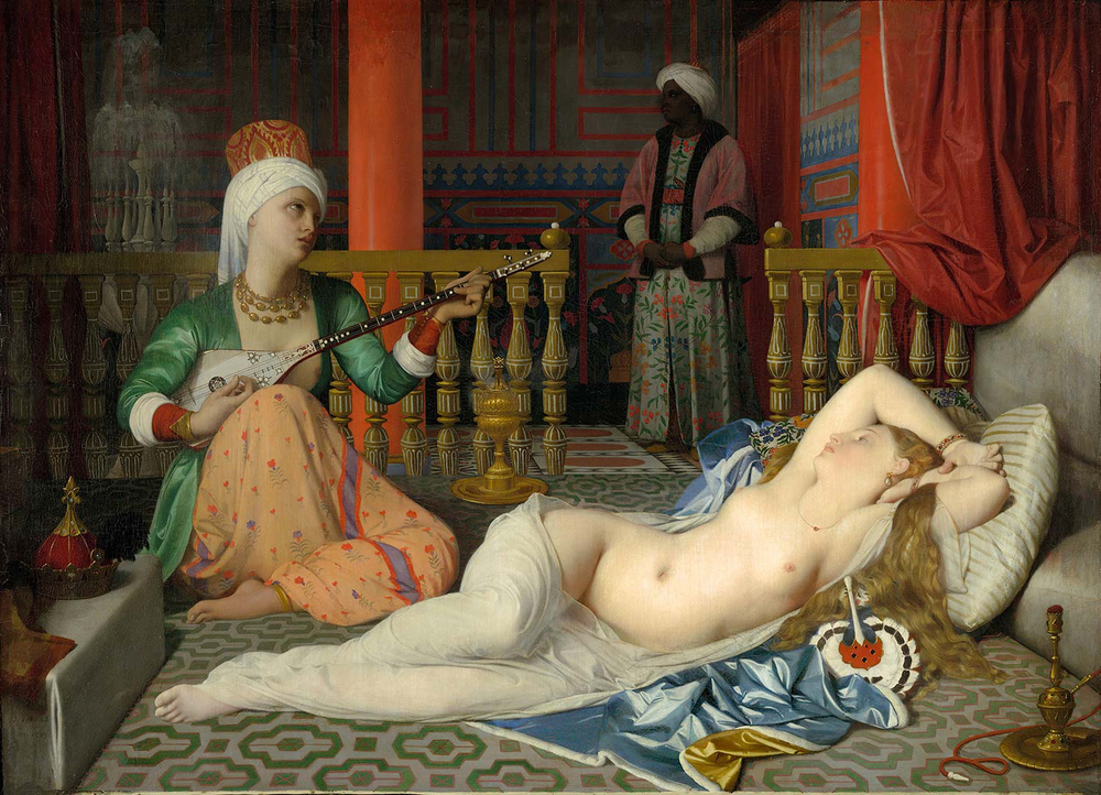 Jean Auguste Dominique Ingres Haremde Kanvas Tablo
