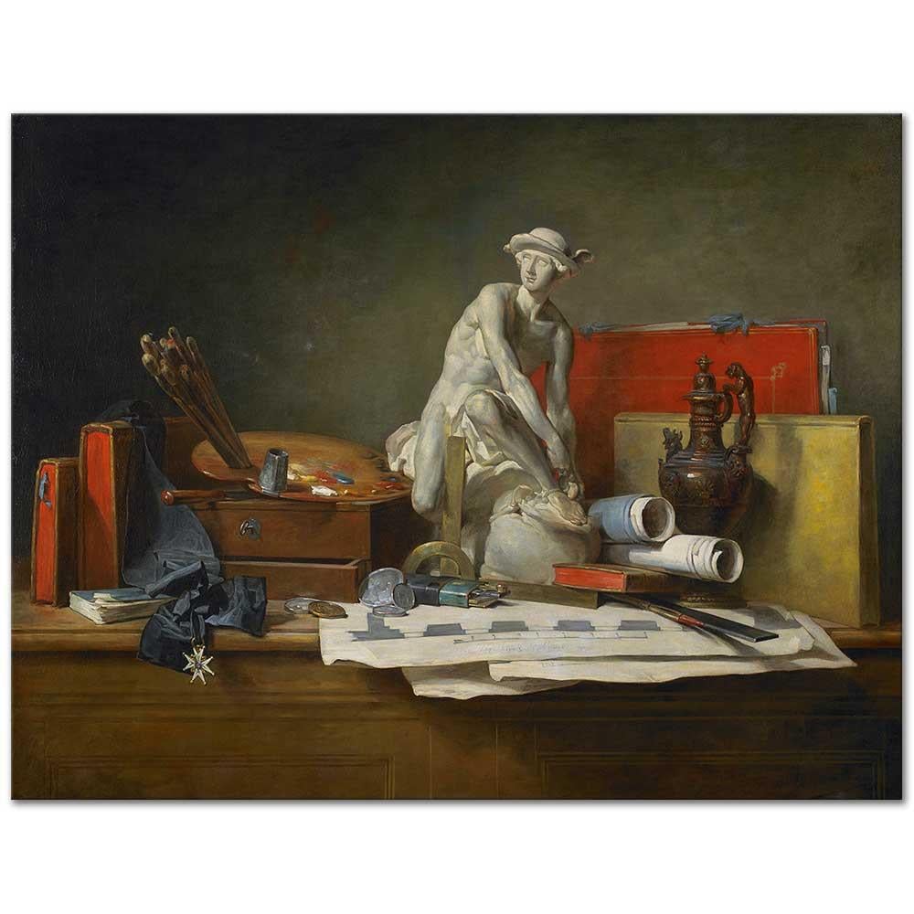 Jean Baptiste Simeon Chardin Sanatın Alametleri Kanvas Tablo