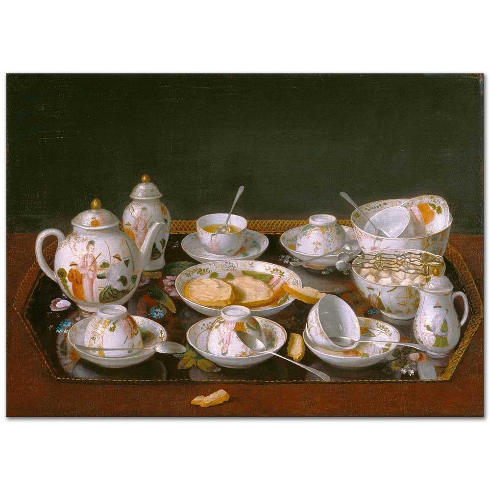 Jean-Etienne Liotard Çay Servisi Kanvas Tablo