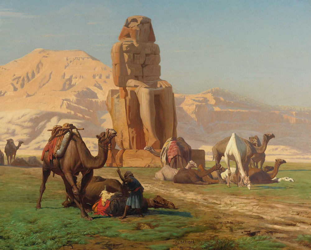 Jean Leon Gerome The Colossus Of Memnon Art Print