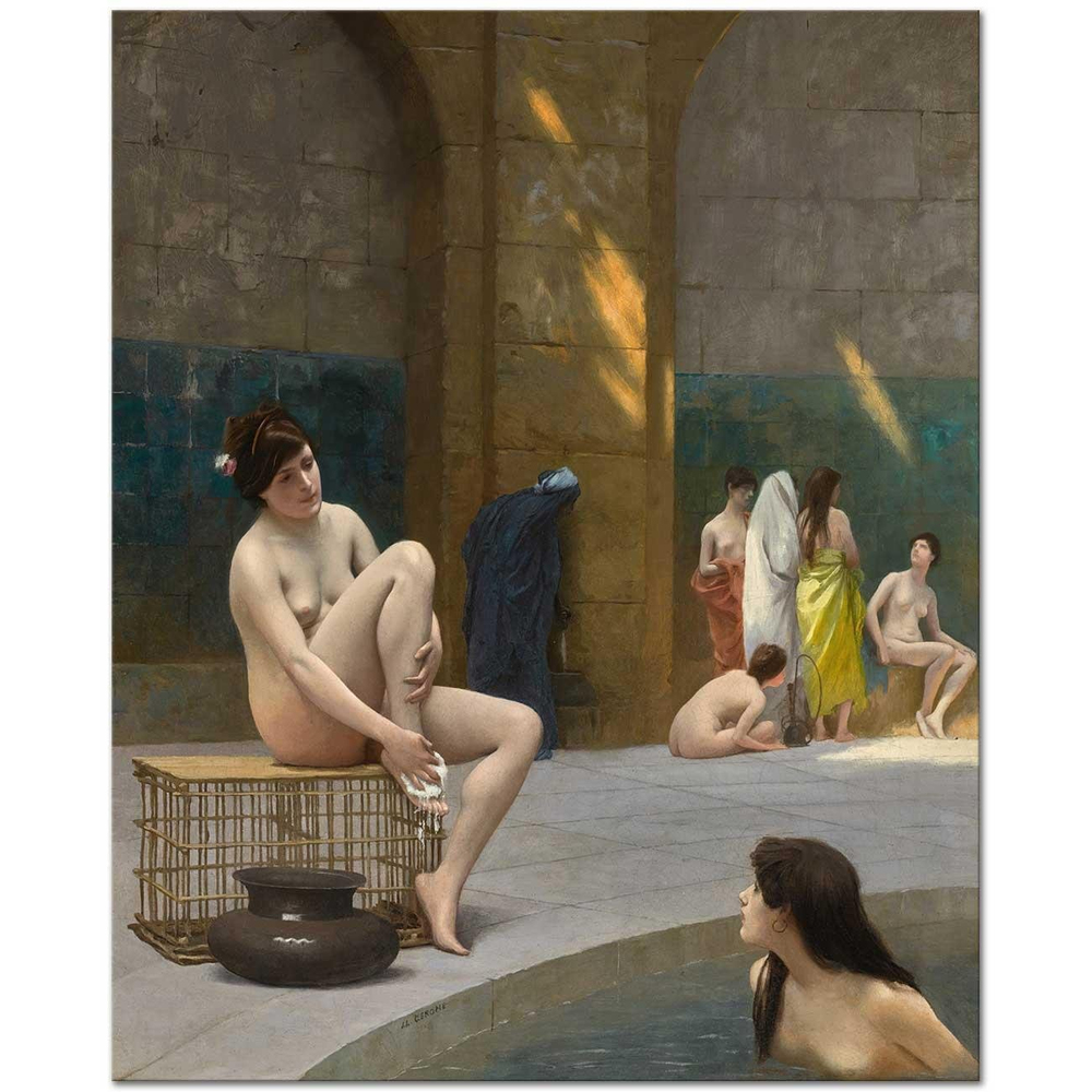 Jean Leon Gerome Hamamda Kadınlar Kanvas Tablo