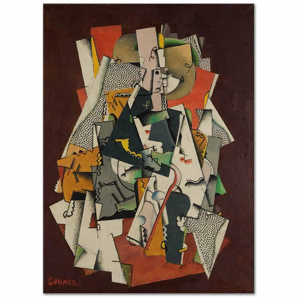 Georges Valmier Oturan Kız Kanvas Tablo