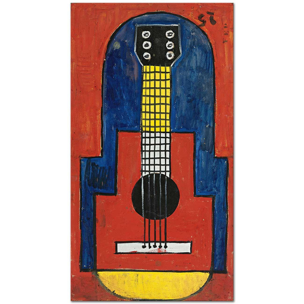 Joaquin Torres Garcia Gitar Kanvas Tablo