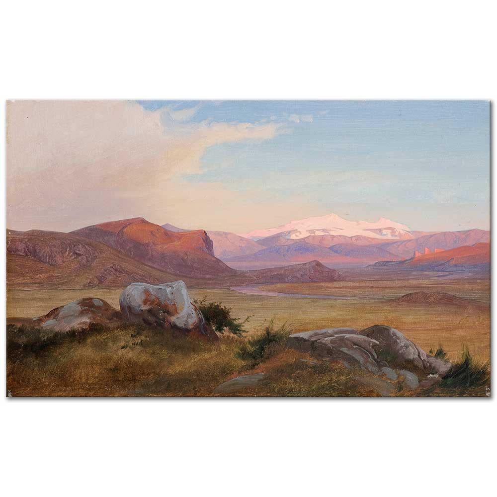 Johan Thomas Lundbye Roma Kırsalından Görünüm Kanvas Tablo