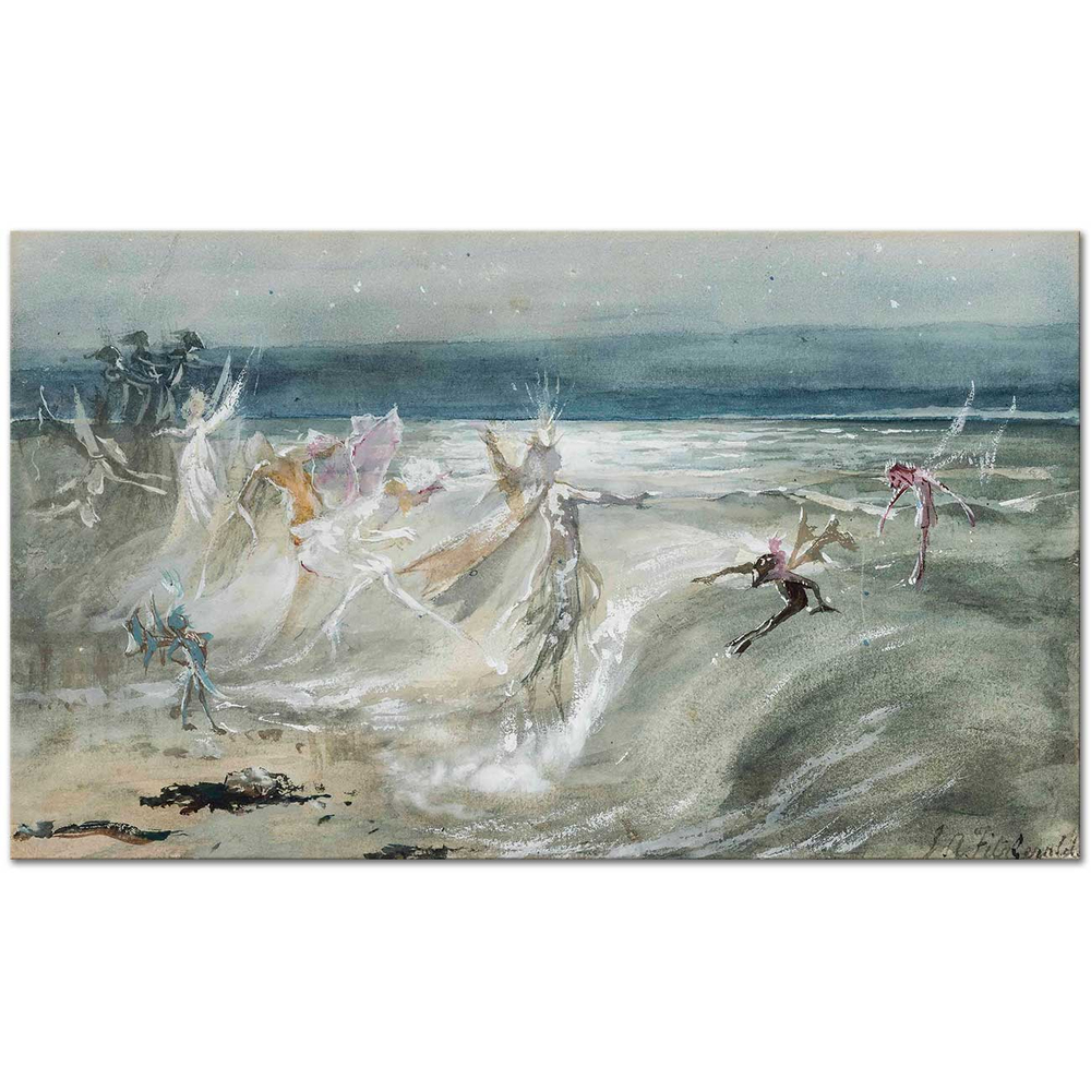 John Anster Fitzgerald Deniz Perileri Kanvas Tablo