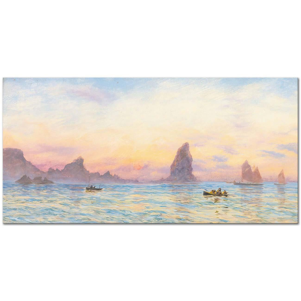 John Brett The Cornish Coast Near Newquay Art Print