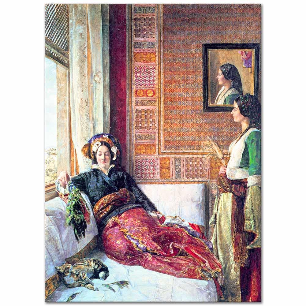 John Frederick Lewis Haremde Yaşam Kanvas Tablo