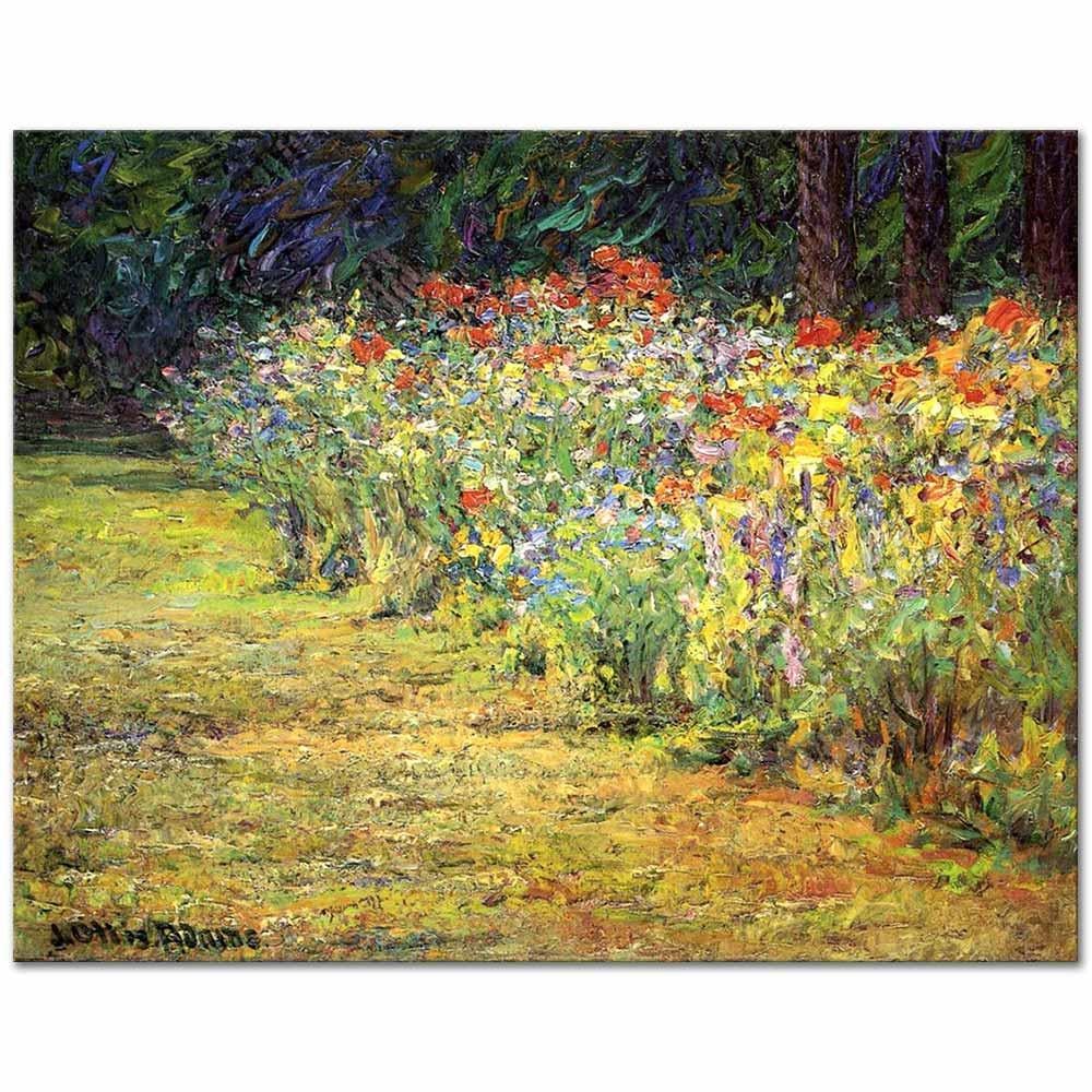 John Ottis Adams Bahçedeki Süsenler Kanvas Tablo