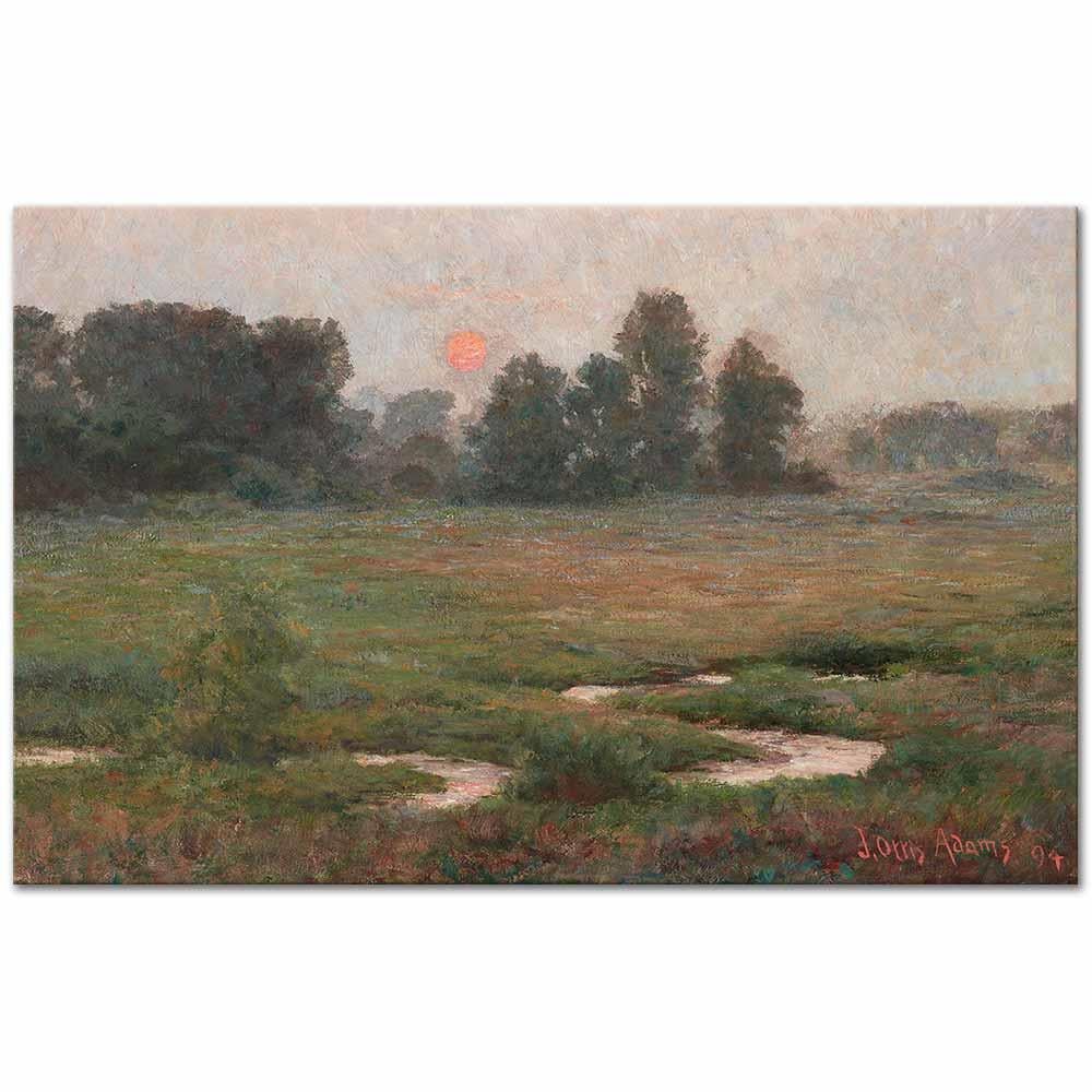 John Ottis Adams Ağustos'ta Gün Batımı Kanvas Tablo
