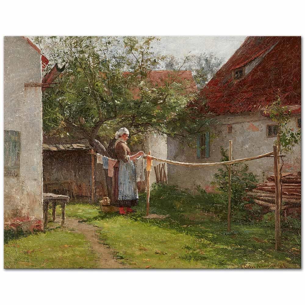 John Ottis Adams Çamaşır Günü Kanvas Tablo