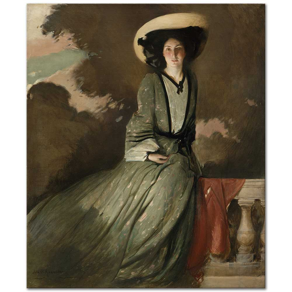 John White Alexander Eşinin Portresi Kanvas Tablo