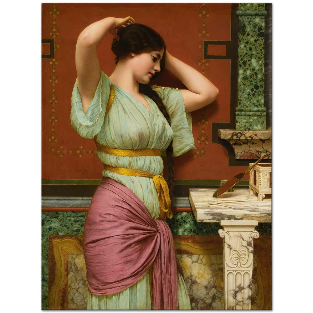 John William Godward Julia Kanvas Tablo