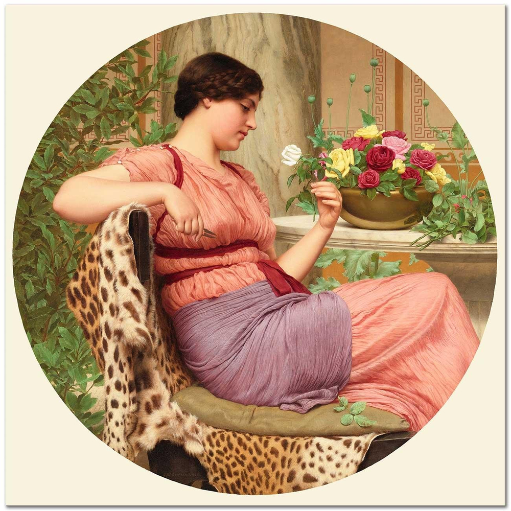 John William Godward Gül Zamanı Kanvas Tablo