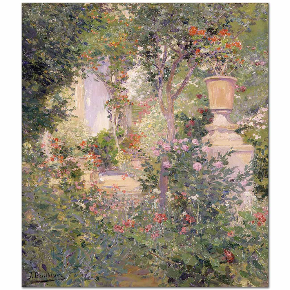 Jose Benlliure Gil Sanatçının Bahçesi Kanvas Tablo