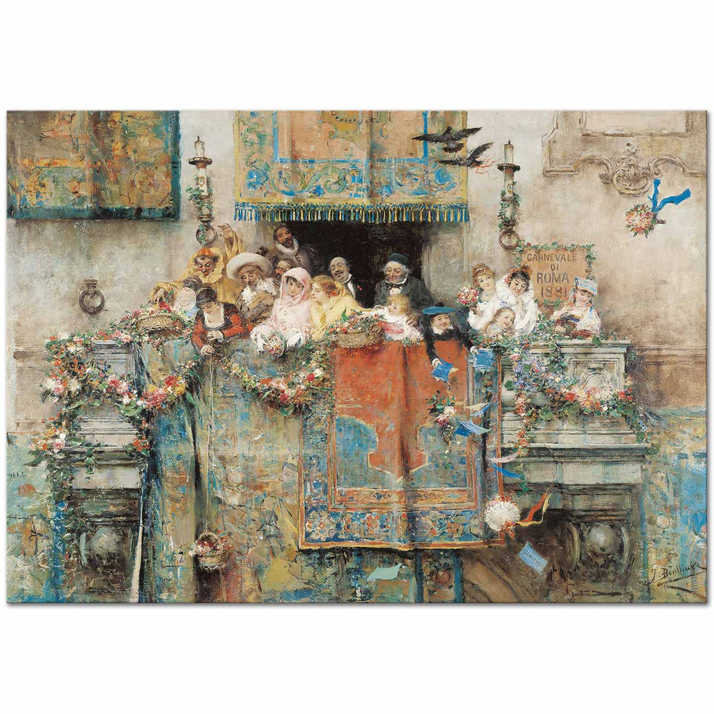 Jose Benlliure Gil Roma Karnavalı Kanvas Tablo