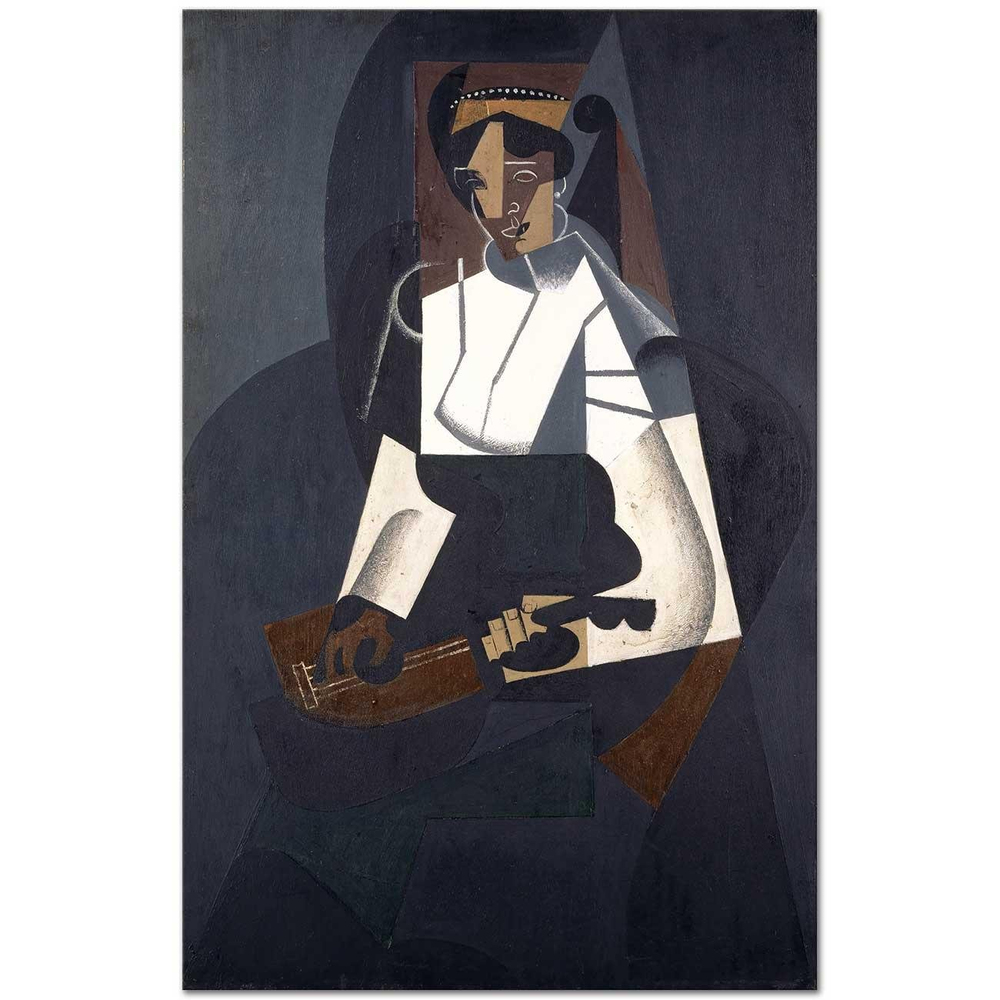 Juan Gris Mandolinli Kadın Kanvas Tablo