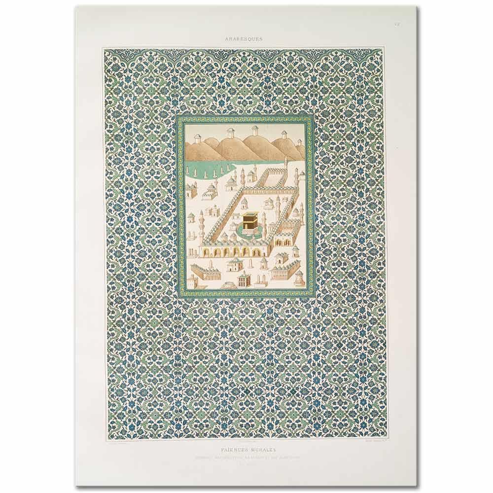 Emile Prisse d'Avennes Kabe ve Çevresi Kanvas Tablo