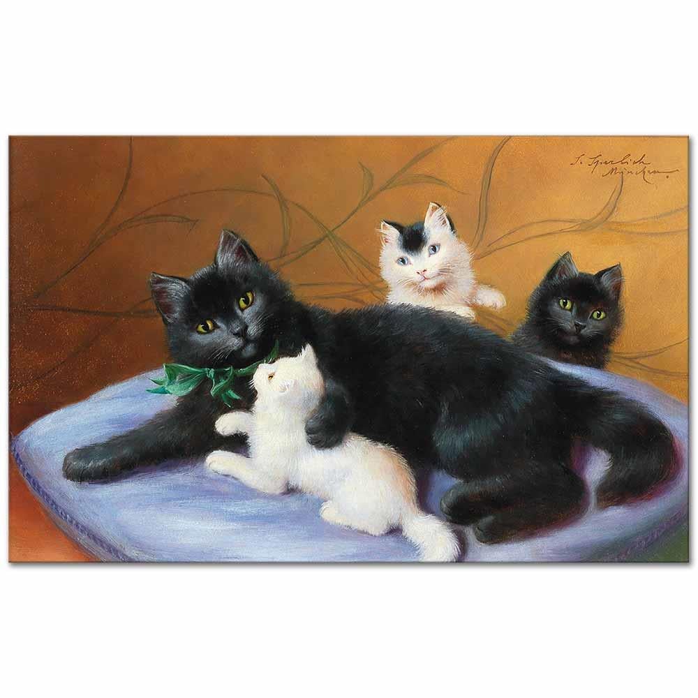 Sophie Sperlich Kedi Ailesi Kanvas Tablo