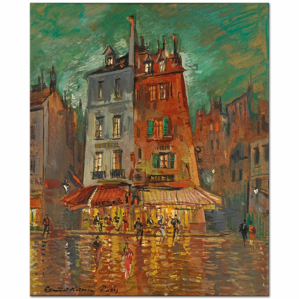 Konstantin Korovin Paris'te Gece Kanvas Tablo
