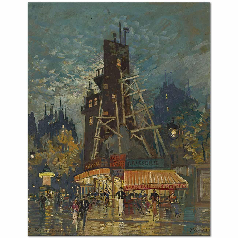 Konstantin Korovin Paris'te Bulvar Kanvas Tablo