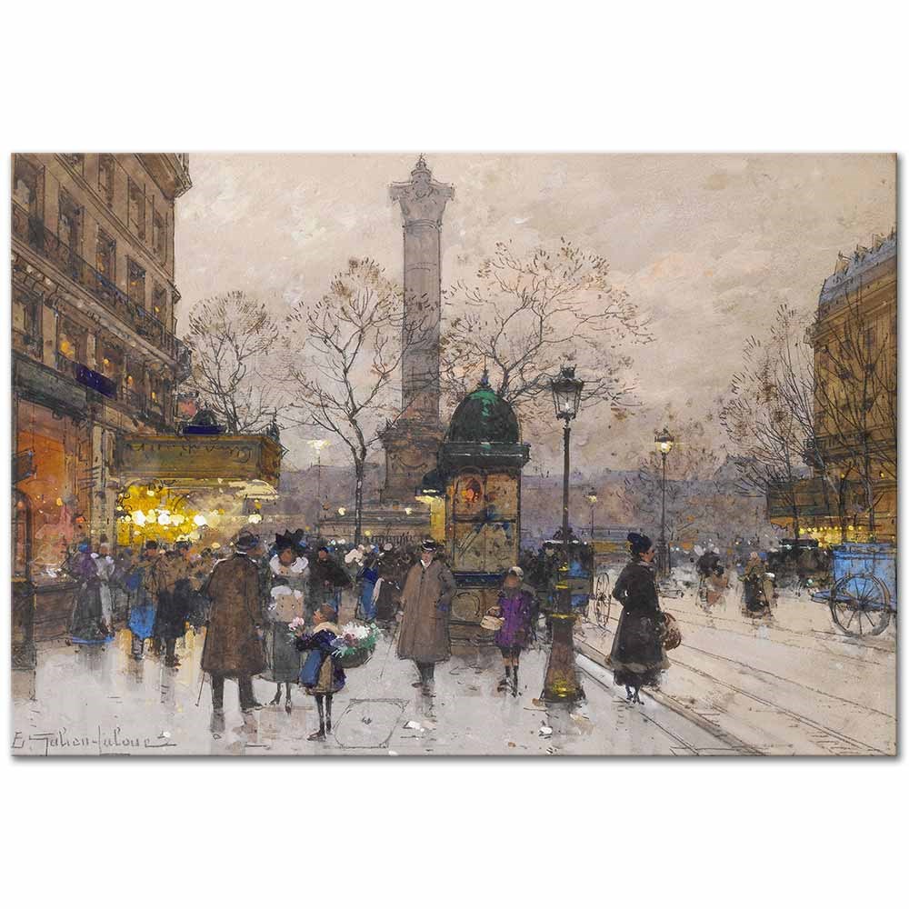 La Bastille by Eugene Galien Laloue as Fine Art Print