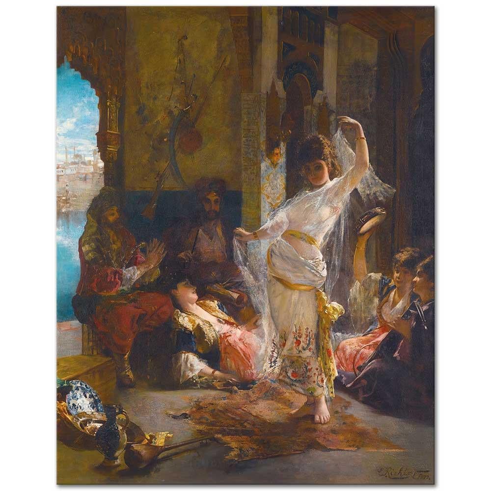 Edouard Frederic Wilhelm Richter Dansöz Kanvas Tablo