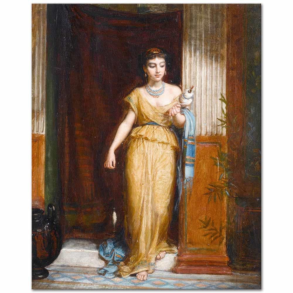 John William Waterhouse İplik Sarma Kanvas Tablo