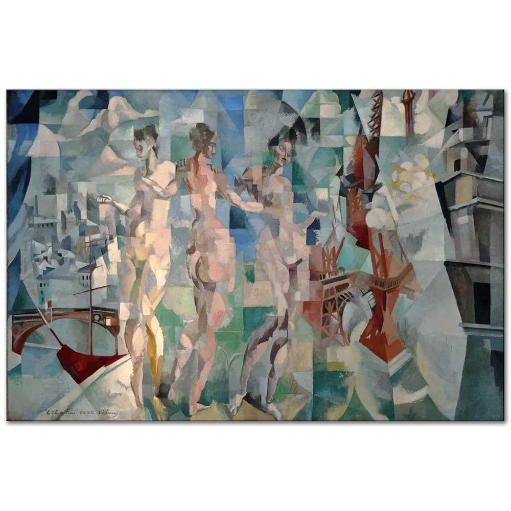 Robert Delaunay Paris Şehri Kanvas Tablo