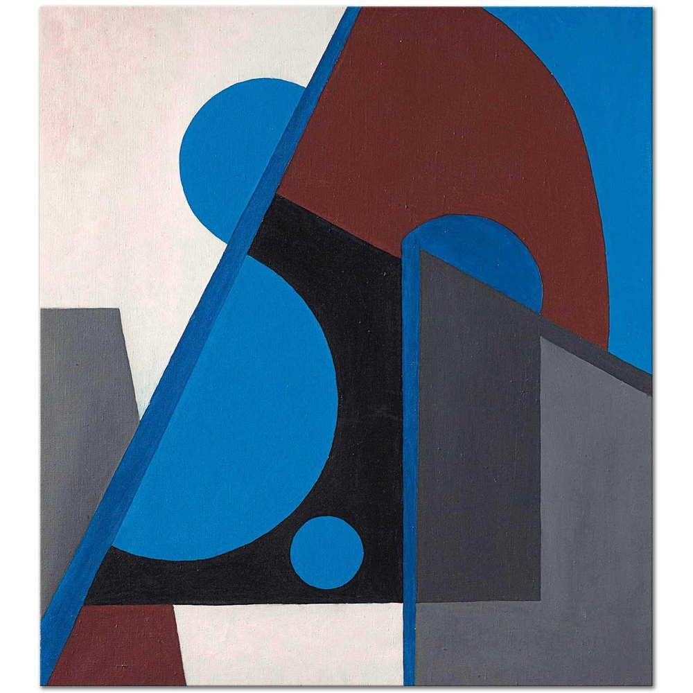 Lajos Kassak Mimari Kanvas Tablo