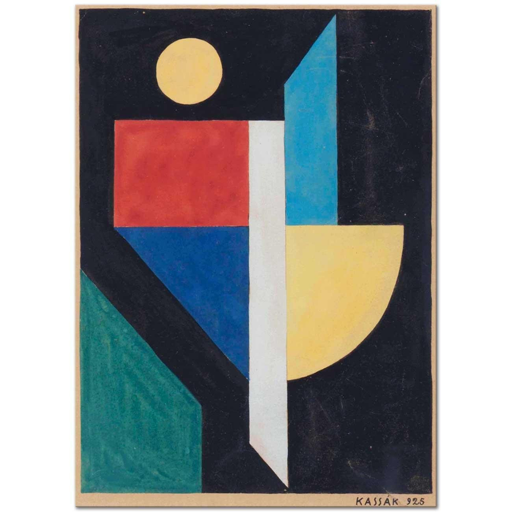 Lajos Kassak Resim Mimarisi Kanvas Tablo