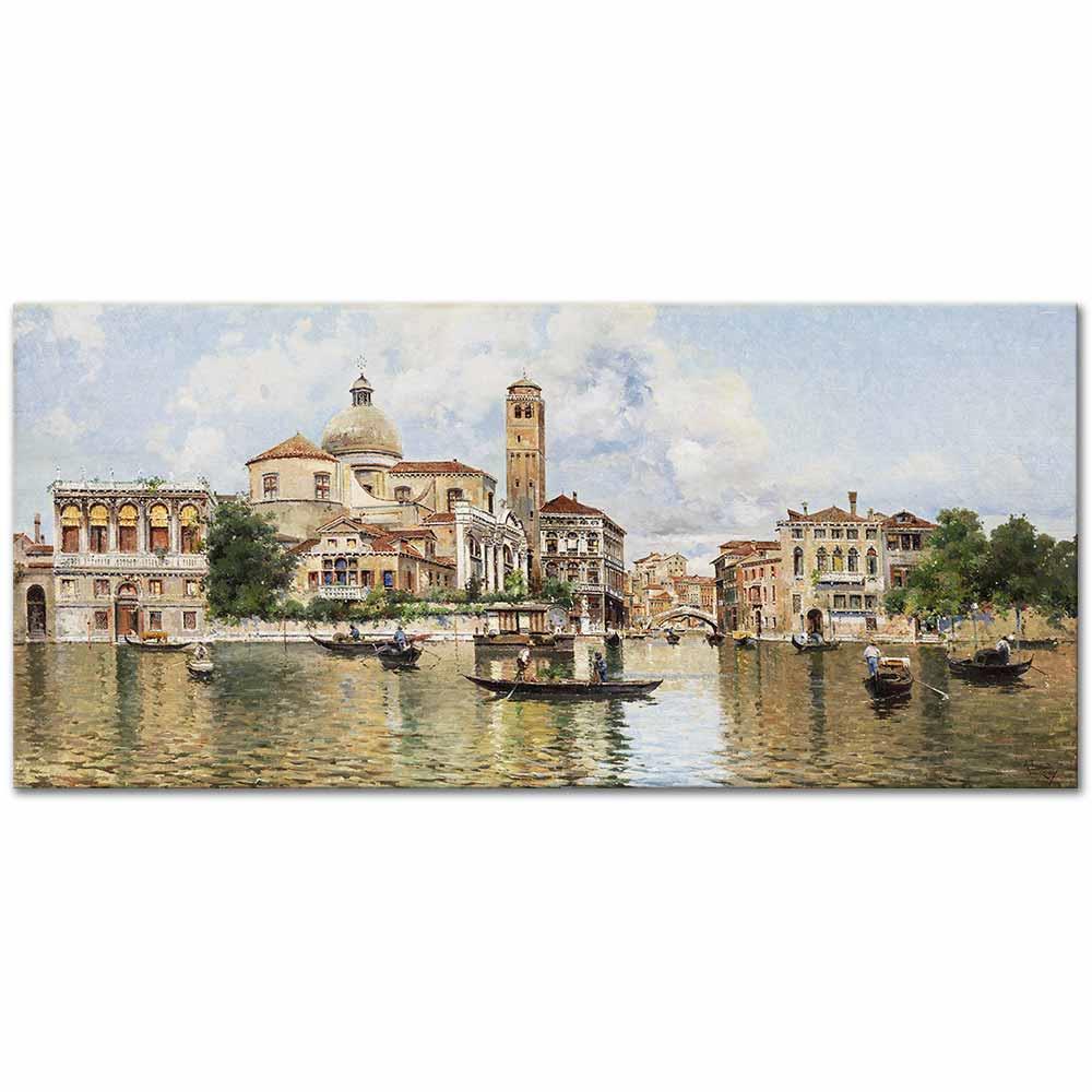 Antonio Reyna Manescau Venedik Manzarası Kanvas Tablo