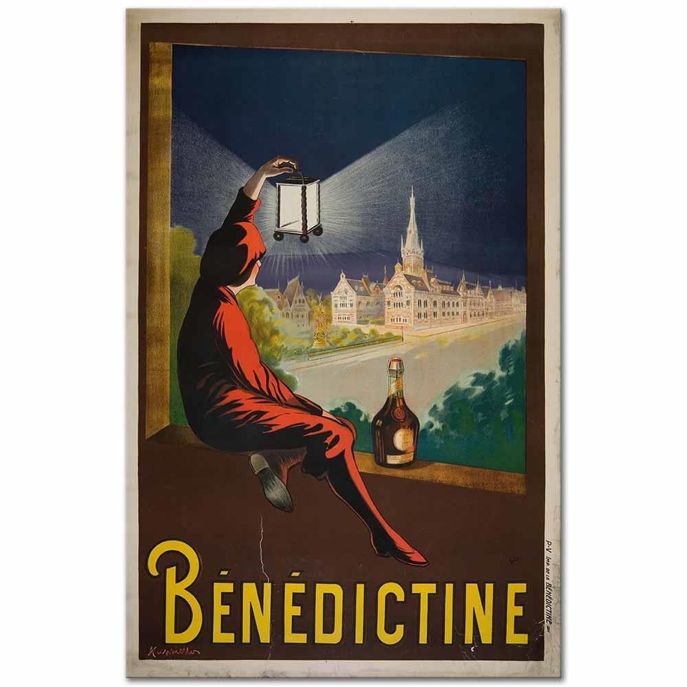 Leonetto Cappiello Bénédictine Kanvas Tablo
