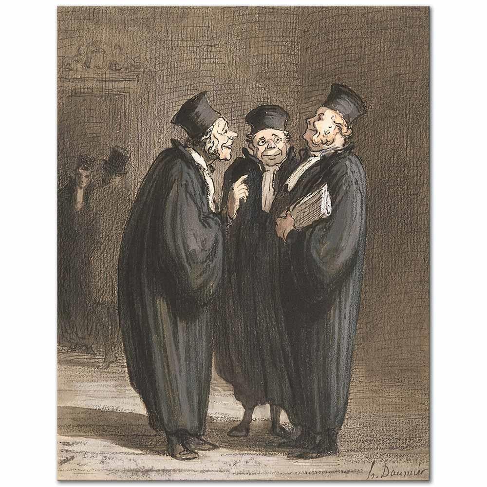 Honore Daumier Üç Yargıç Kanvas Tablo