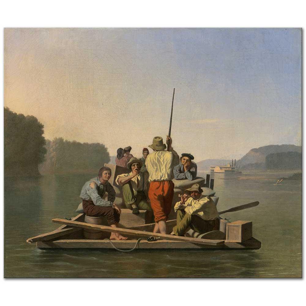 George Caleb Bingham Salda Yavaşça Gidiş Kanvas Tablo