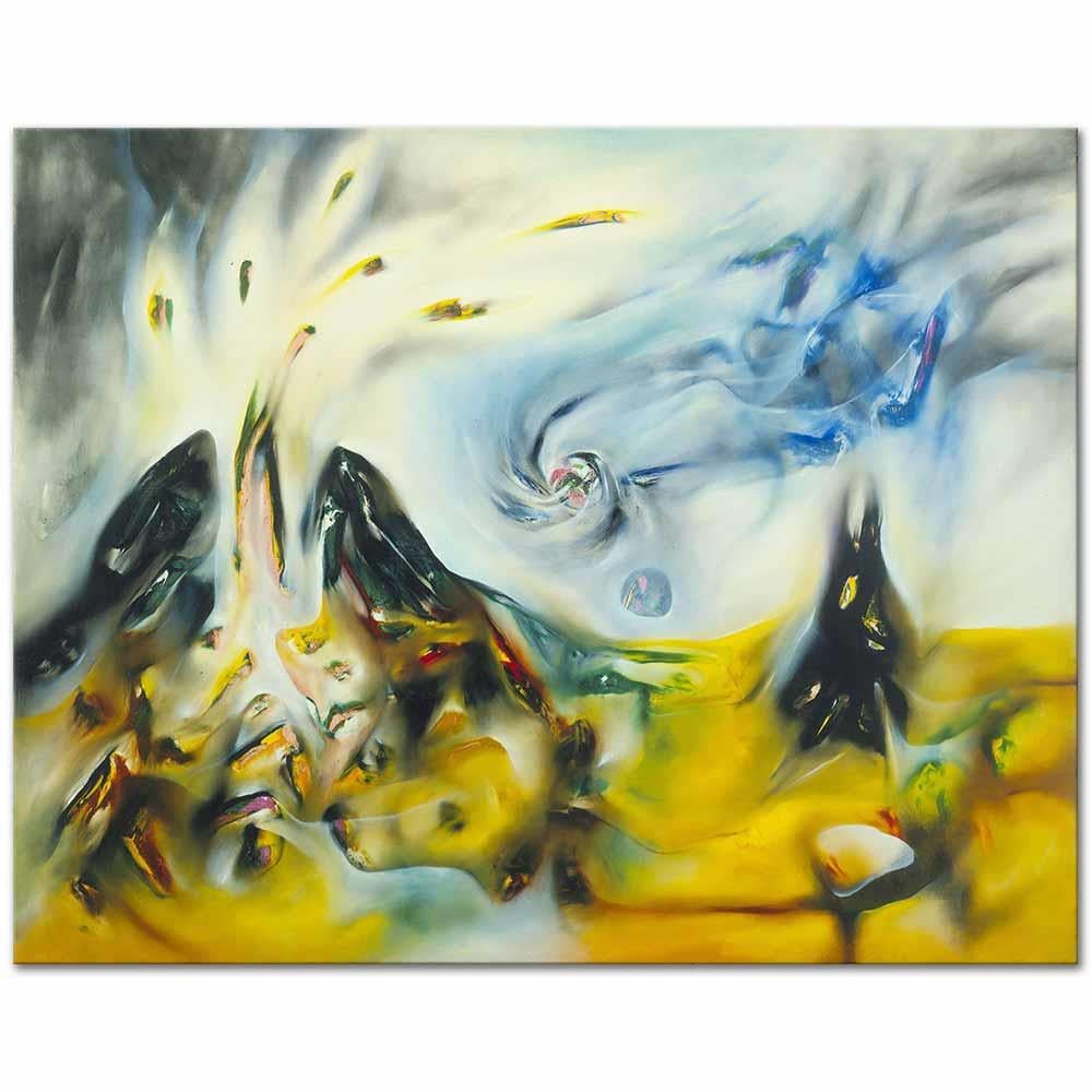 Roberto Matta Yaşamı Dinlerken Kanvas Tablo