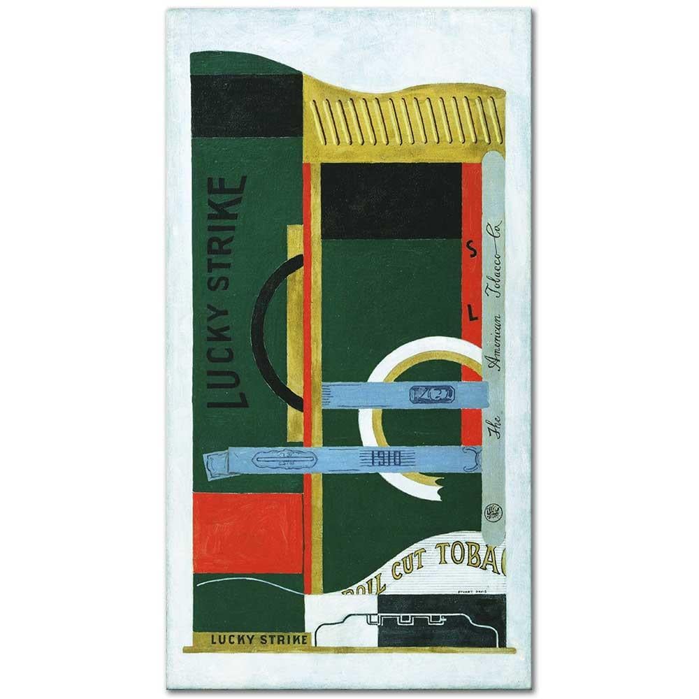 Stuart Davis Lucky Strike Kanvas Tablo