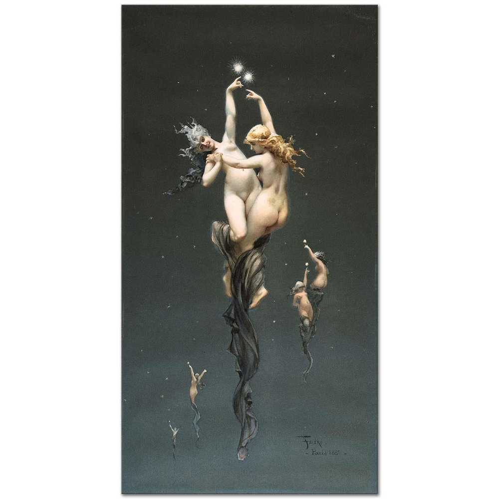 Luis Ricardo Falero İkiz Yıldızlar Kanvas Tablo