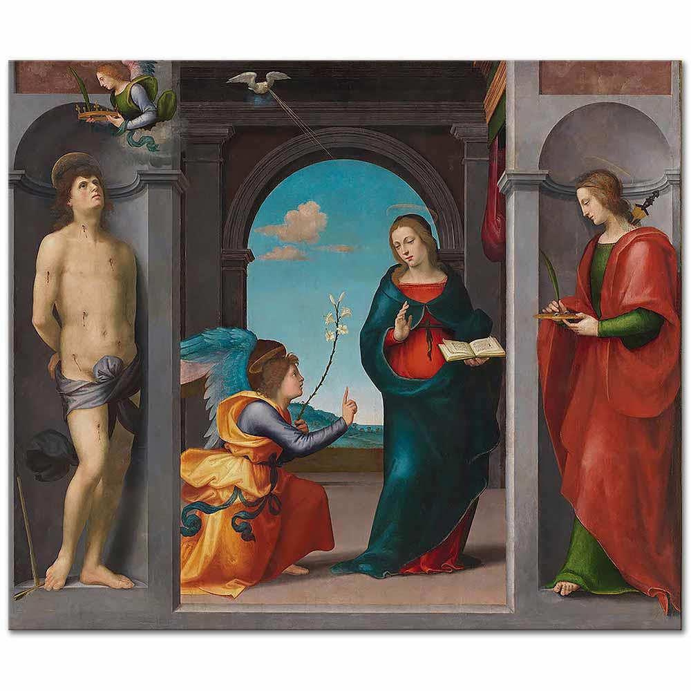 Mariotto Albertinelli Meryem'e Bildirim Kanvas Tablo